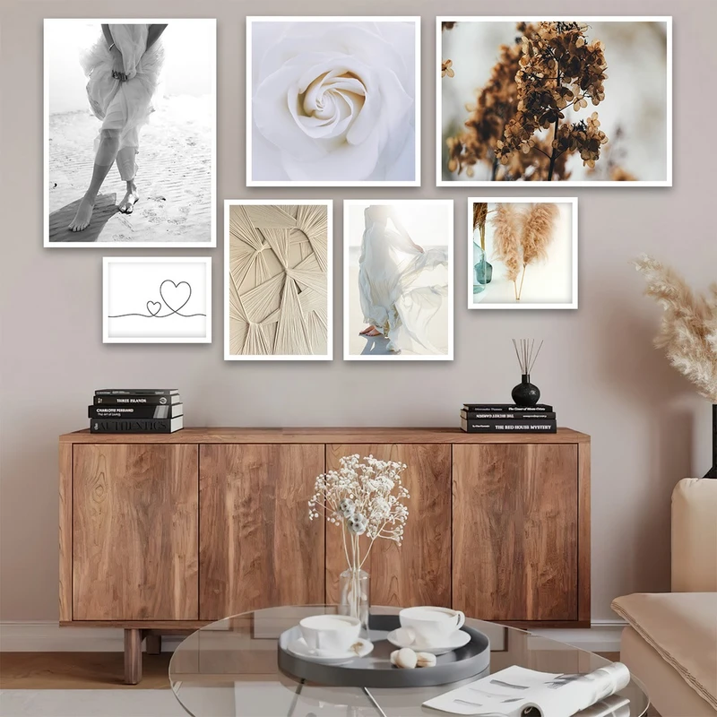 تابلو بکلیت طرح عکاسی طبیعت مدل W-871 مجموعه 7 عددی