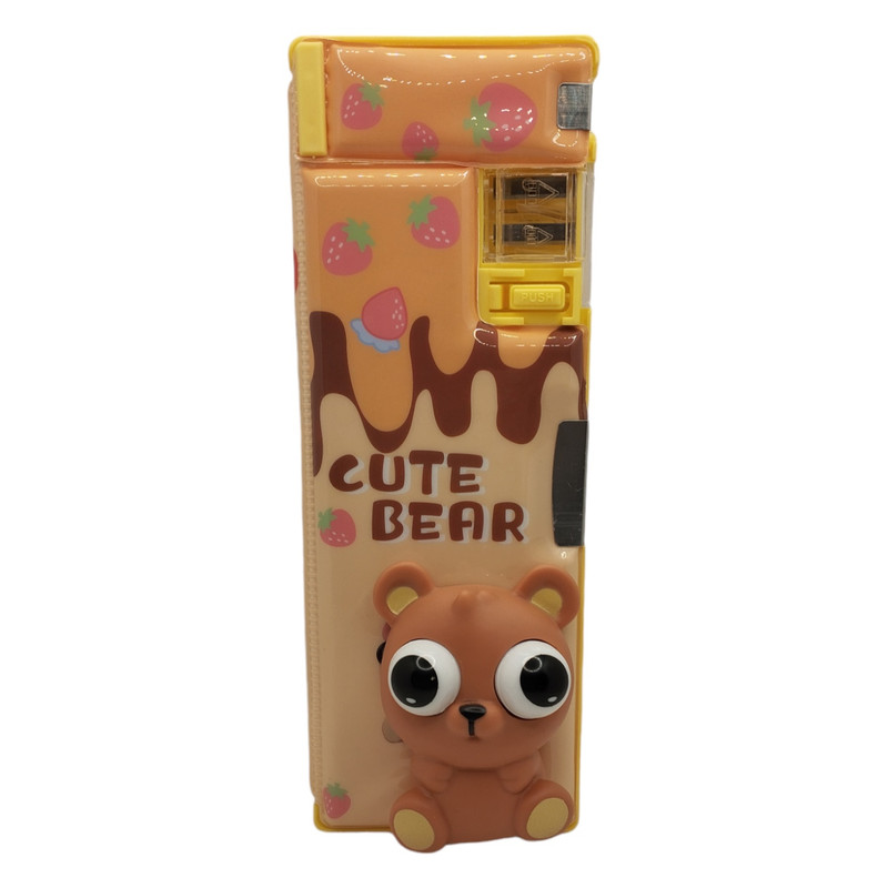 جامدادی مدل کتابی اسکوییشی طرح خرس چشم وزغی کد 01