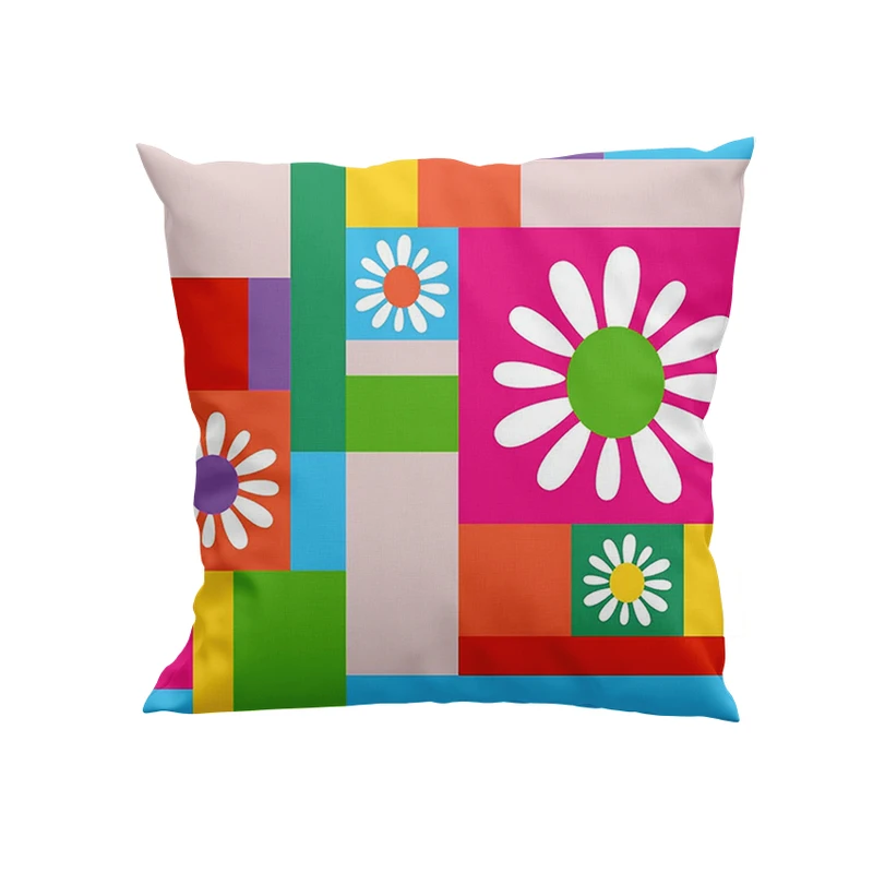 کوسن پاد آفرین مدل گل های رنگی کد DKK407