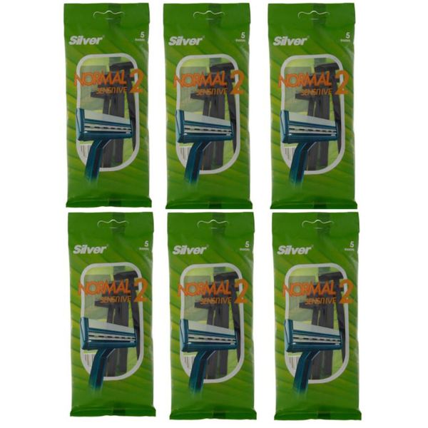خودتراش سیلور مدل 2 Sensitive مجموعه 6 عددی خودتراش سیلور مدل 2 Sensitive مجموعه 6 عددی