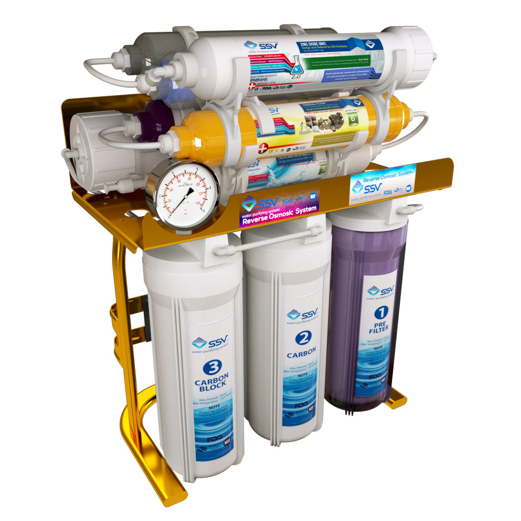 دستگاه تصفیه کننده آب اس اس وی مدل MaxGold 2W X1150 به همراه دستگاه تصفیه آب و فیلتر تصفیه آب بسته 3 عددی