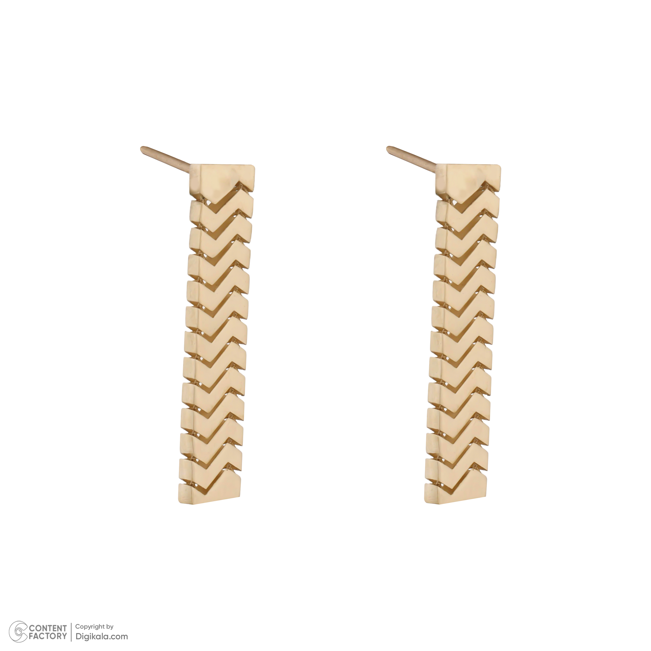 گوشواره آویزی طلا 18 عیار زنانه گلدم مدل E-3070001