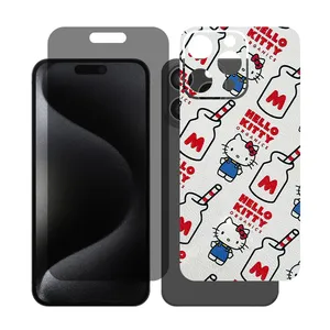 Glass Together model privacy screen protector Suitable for Apple iPhone 16 Pro Max mobile phone with back cover sticker