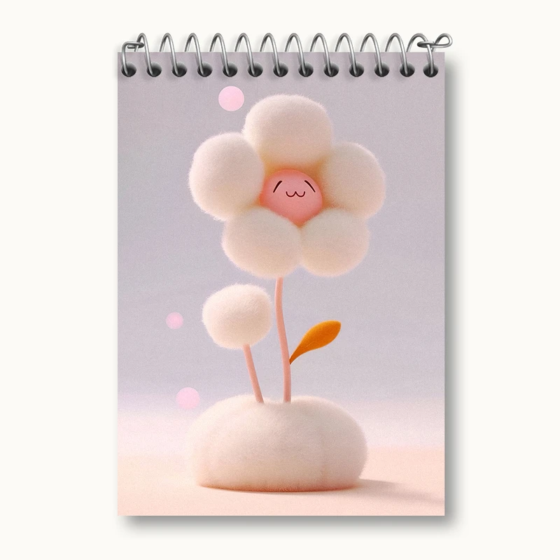 دفتر یادداشت 50 برگ خندالو طرح گل کیوت کد N4097