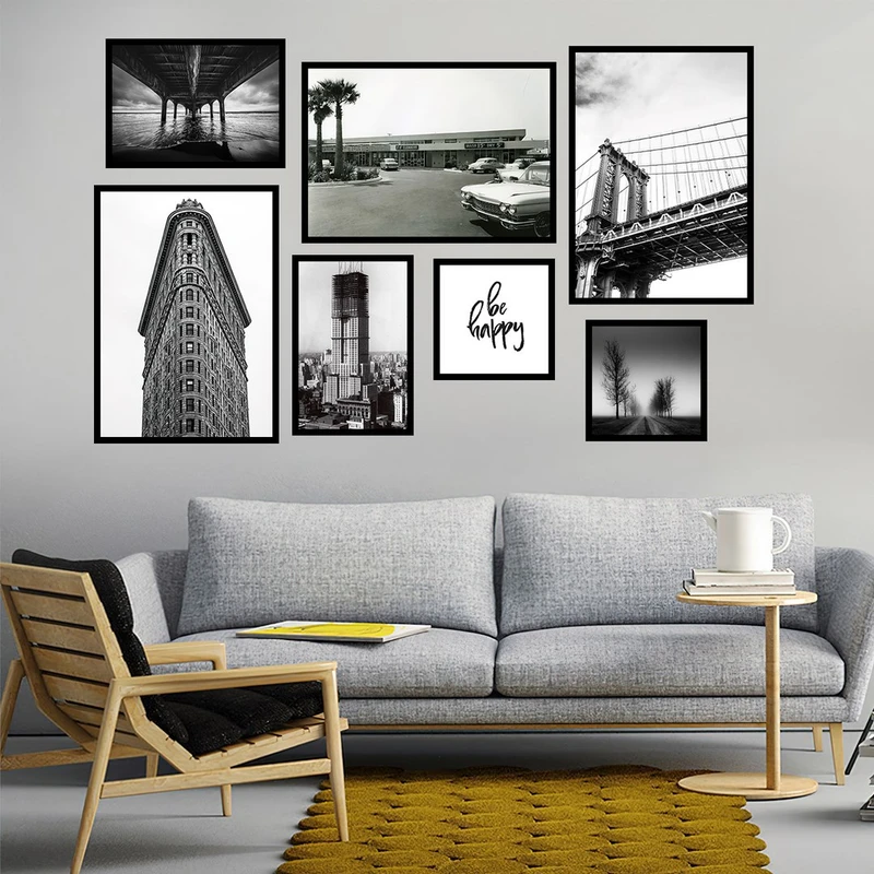 تابلو بکلیت طرح منظره شهر مدل شاین اکلیلی B-876 مجموعه 7 عددی