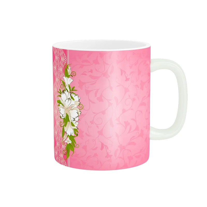 ماگ مدل طراحی هنری گل کد 1144