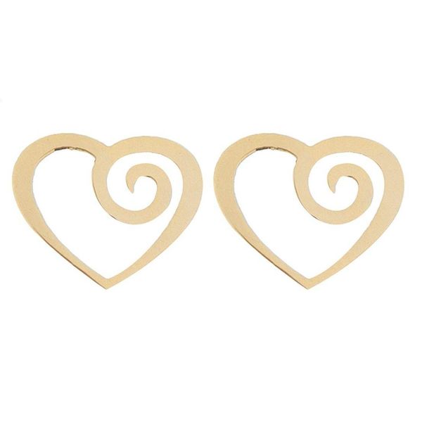 گوشواره طلا 18 عیار زنانه قیراط طرح قلب کد GH4379