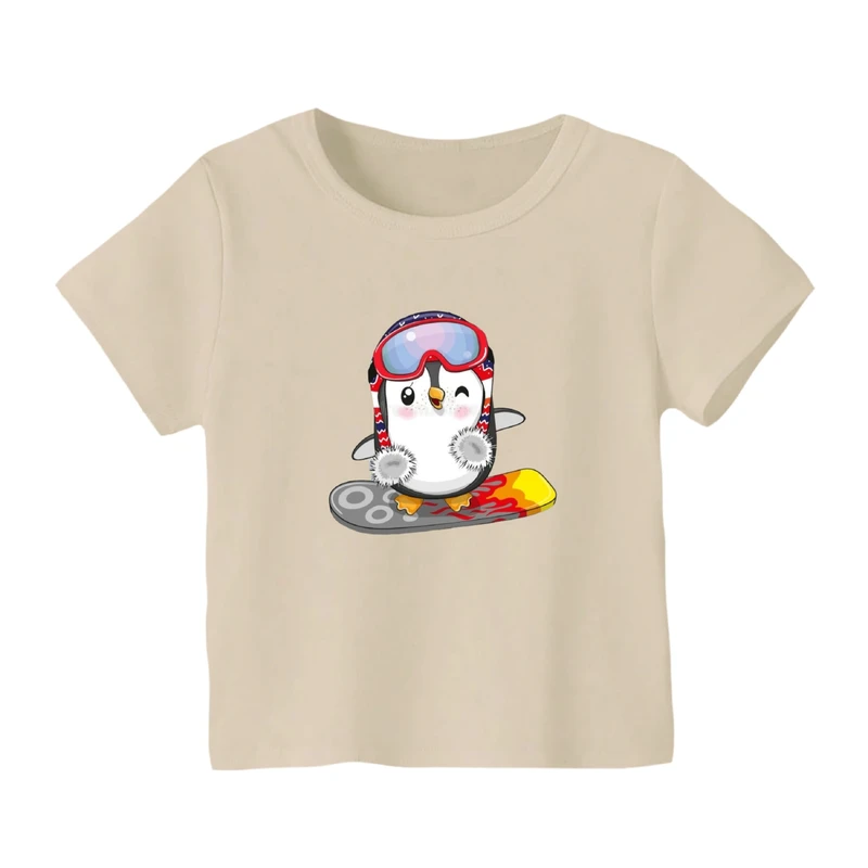 تی شرت آستین کوتاه بچگانه مدل پنگوئن کد ۱۰