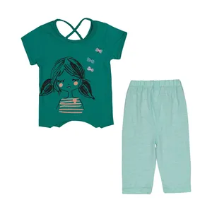 ست تی شرت و شلوارک دخترانه سون پون مدل 1391730-46