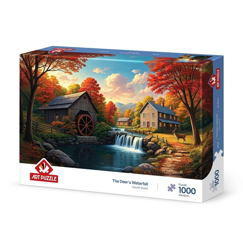 پازل 1000 تکه آرت پازل مدل The Deer's Waterfall كد 41045 مناسب نوجوان و بزرگسال