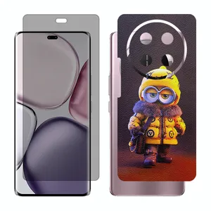 Glass Together model privacy screen protector suitable for Honor X9c mobile phone with back cover sticker