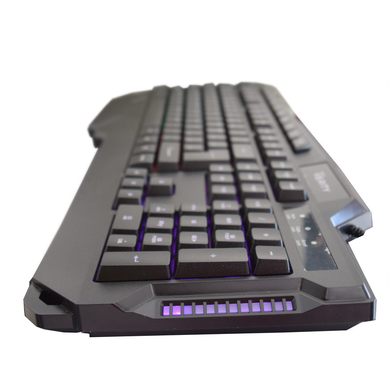 کیبورد و ماوس گیمینگ وریتی مدل V-KB6121GCW، سوییچ ممبران، Full-Size، نورپردازی LED RGB