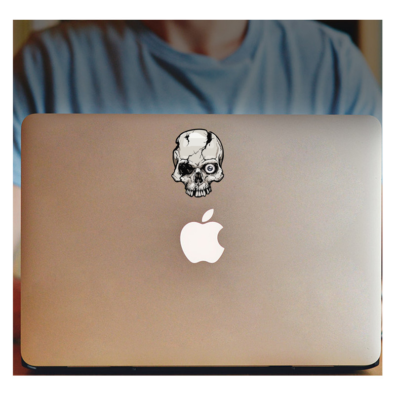 برچسب لپ تاپ پویا مارکت طرح جمجمه کد 270