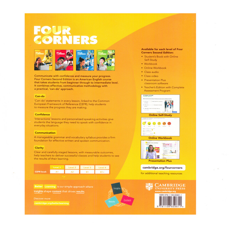 کتاب Four Corners 1 Second Edition اثر Jack C. Richards And David Bohlke انتشارات الوندپویان