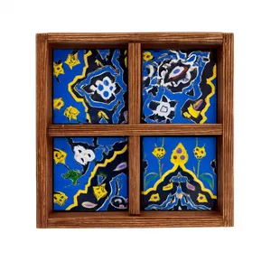 سینی چوبی طرح سنتی 4 تیکه مدل B12