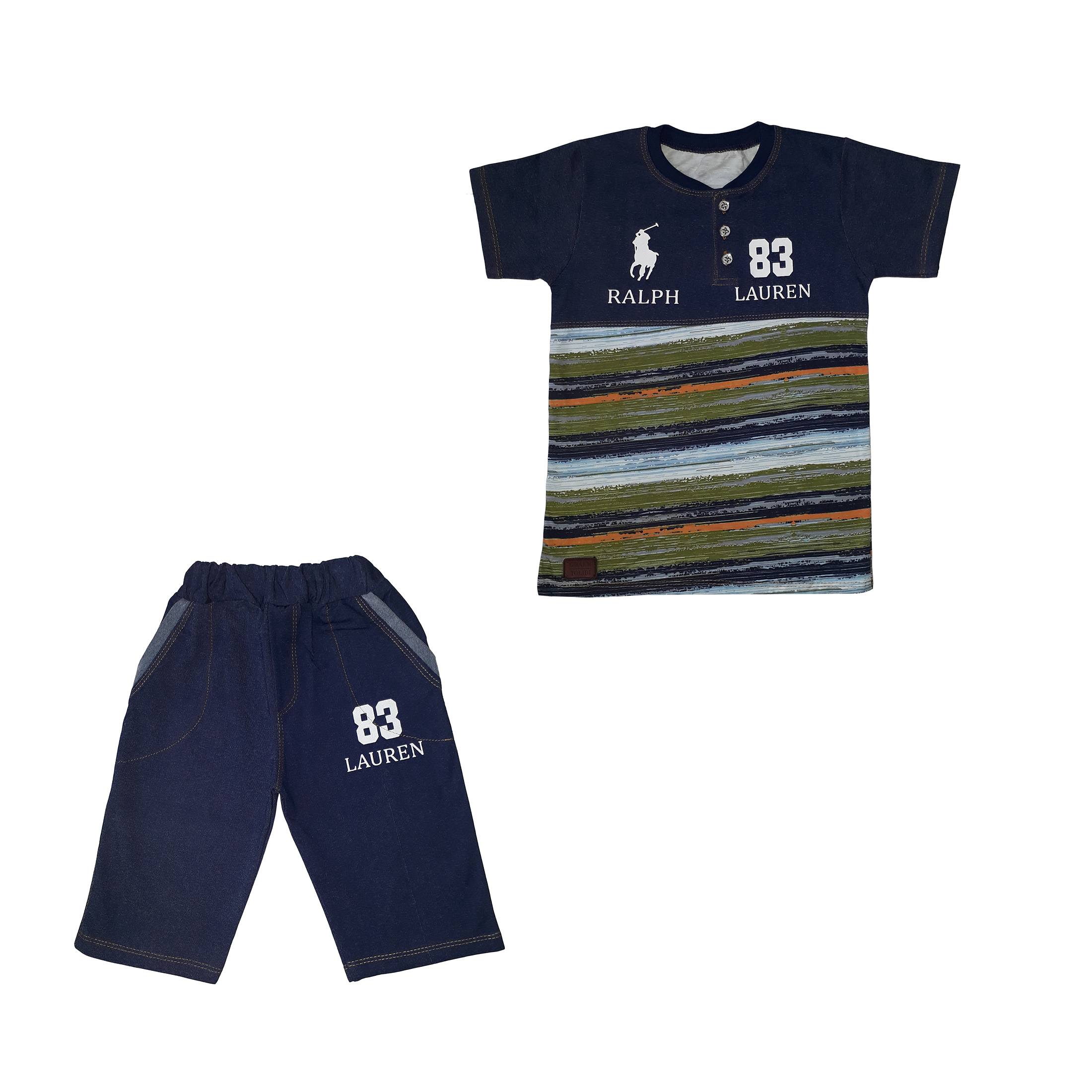 ست تی شرت و شلوارک پسرانه کد S-01