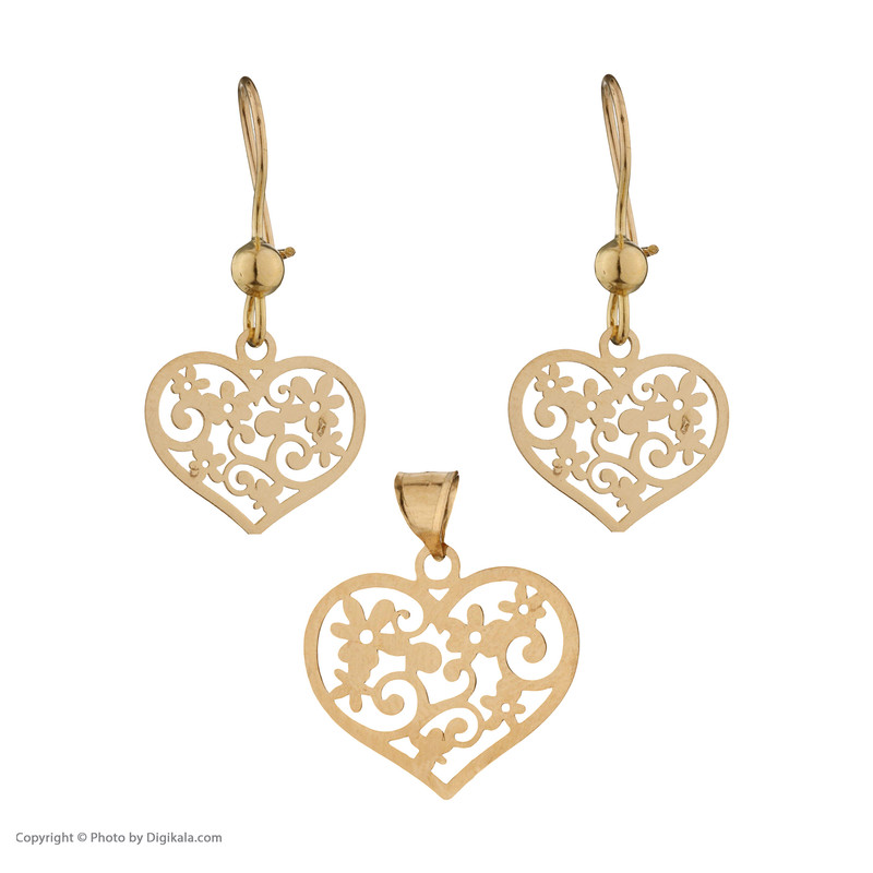 نیم ست طلا 18 عیار زنانه مایا ماهک مدل MS0681 طرح قلب نیم ست طلا 18 عیار زنانه مایا ماهک مدل MS0681 طرح قلب