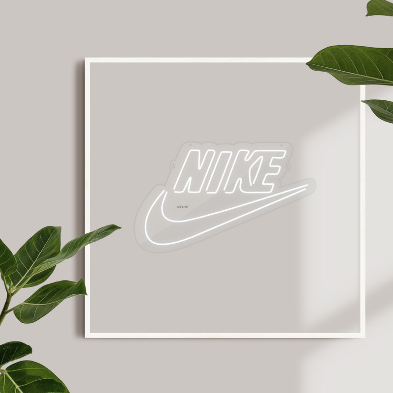 چراغ دیواری نئون دیزاین طرح Nike-Text_WHT