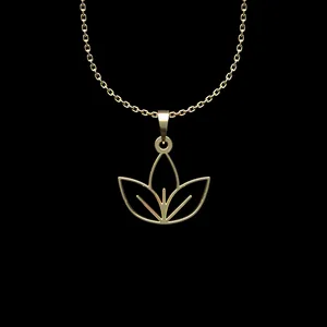 گردنبند طلا 18 عیار زنانه مدوپد مدل برگ کد L2-1-1233