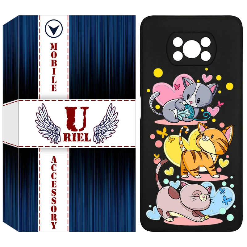 کاور یوریل مدل KSH کد 6 طرح گربه مناسب برای گوشی موبایل شیائومی Poco X3 Pro / Poco X3