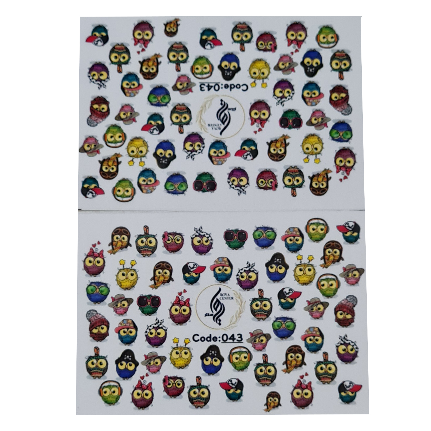 برچسب لنز ناخن رویاسنتر مدل 043 مجموعه 2 عددی