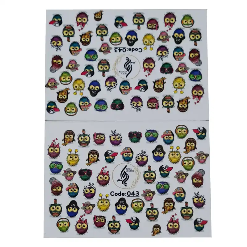 برچسب لنز ناخن رویاسنتر مدل 043 مجموعه 2 عددی