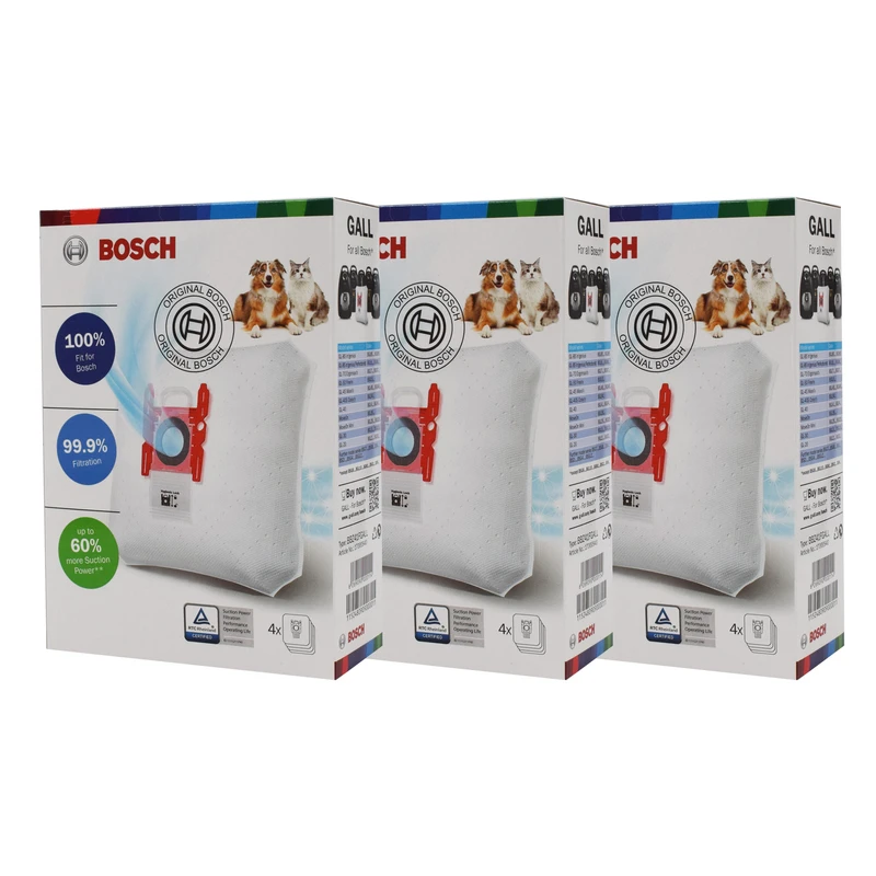 پاکت جاروبرقی مدل Type G مناسب جاروبرقی بوش 3 بسته 4 عددی