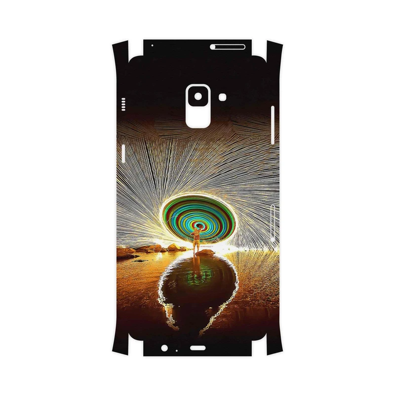 برچسب پوششی ماهوت مدل Night Light Fountain-FullSkin مناسب برای گوشی موبایل سامسونگ Galaxy A8 Plus 2018