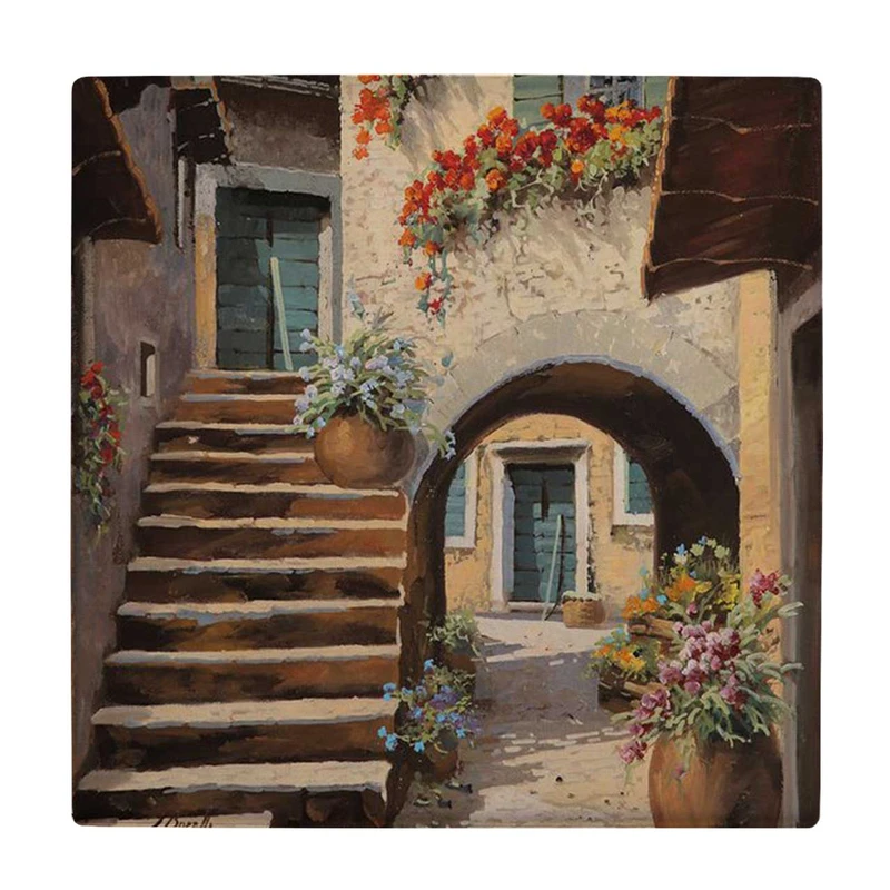  زیر لیوانی طرح خانه مدیترانه ای کد    3616369_1594