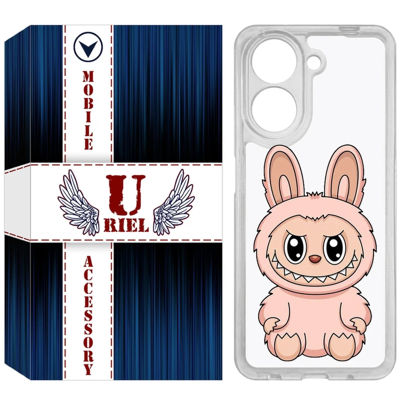 کاور یوریل مدل Clear کد 138 طرح لبوبو Labubu مناسب برای گوشی موبایل شیائومی Redmi A5 4G / Poco C71