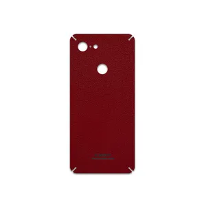 MAHOOT Red-Leather Cover Sticker for Google Pixel 3