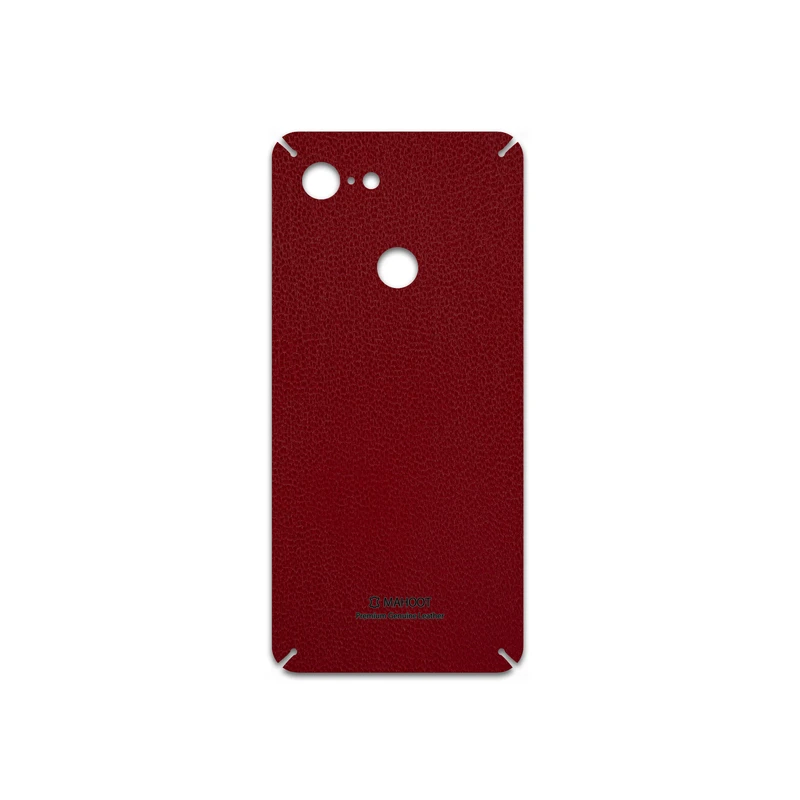 برچسب پوششی ماهوت مدل Red-Leather مناسب برای گوشی موبایل گوگل Pixel 3