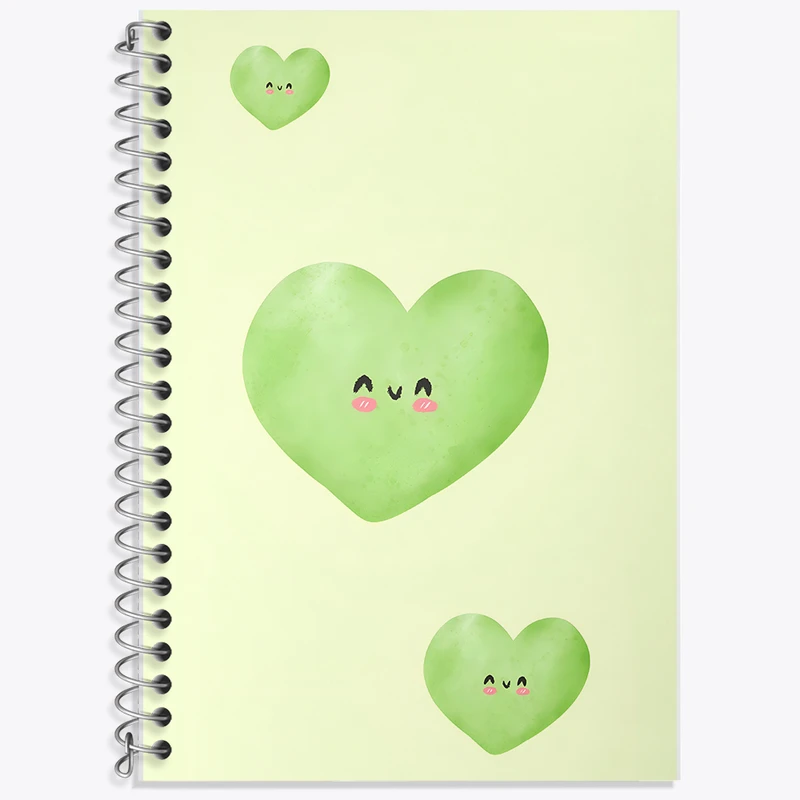 دفتر زبان 50 برگ خندالو مدل سه خط طرح قلب کد N5273