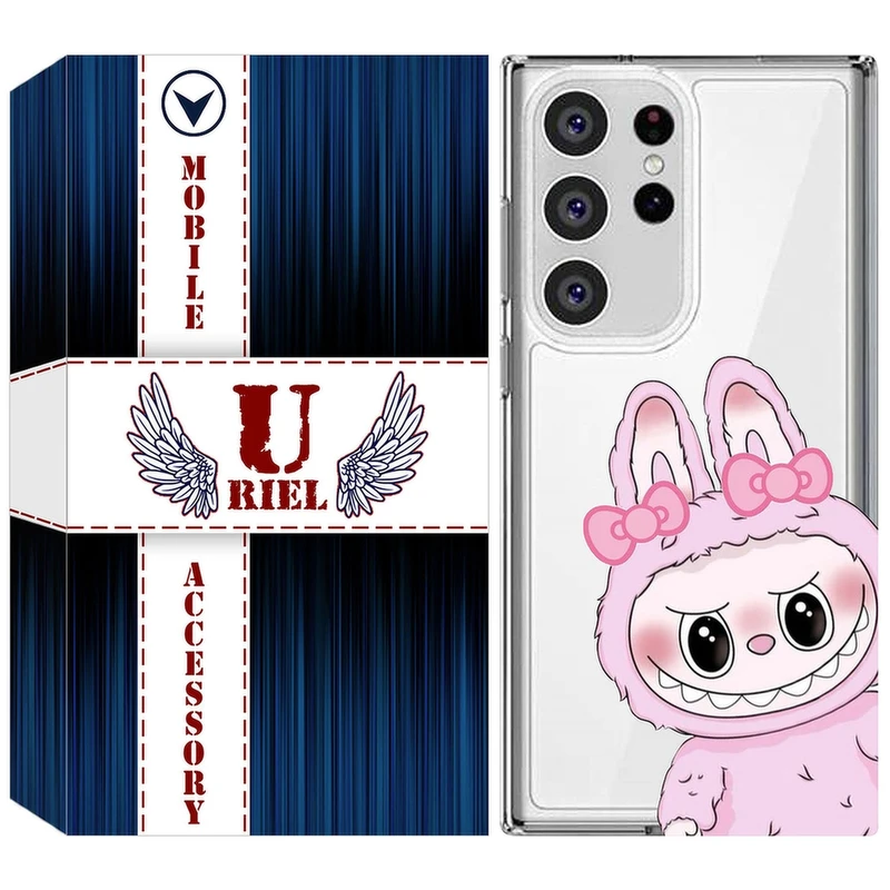 کاور یوریل مدل Clear کد 118 طرح لبوبو Labubu مناسب برای گوشی موبایل سامسونگ Galaxy S23 Ultra