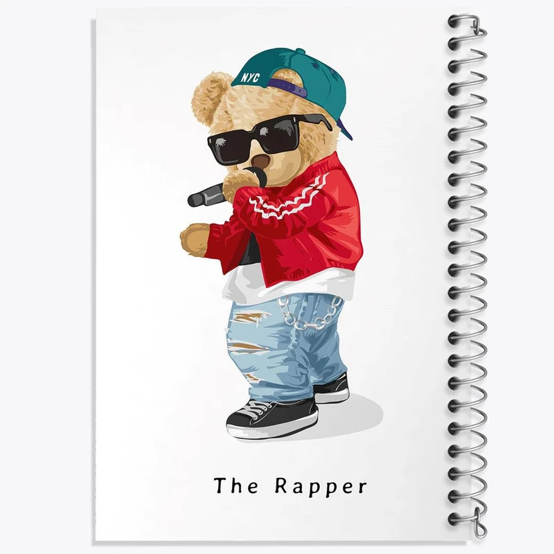 دفتر ژورنال نویسی 50 برگ خندالو مدل نقطه ای طرح تدی Teddy کد 26168