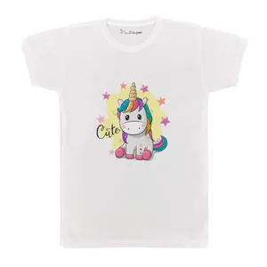 تی شرت بچگانه پرمانه طرح Unicorn کد pmt.3123