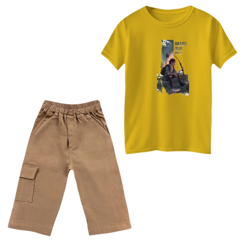 ست تی‌شرت و شلوارک پسرانه مدل last of us کد 3