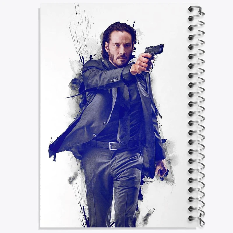 دفتر شطرنجی 50 برگ خندالو طرح جان ویک John Wick کد 28553