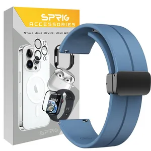 Sprig SILC Magnet Band For Samsung Galaxy Watch Active 1 / Active 2 40mm / Active 2 44mm / Watch 3 size 41mm / Galaxy Watch 4 40mm / watch 4 42mm / watch 4 44mm / watch 4 46mm