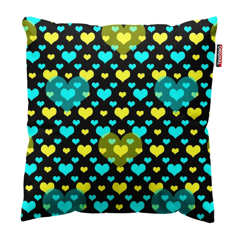   کوسن پاد آفرین طرح قلب کد 2251 سایز 30*30 سانتی متر