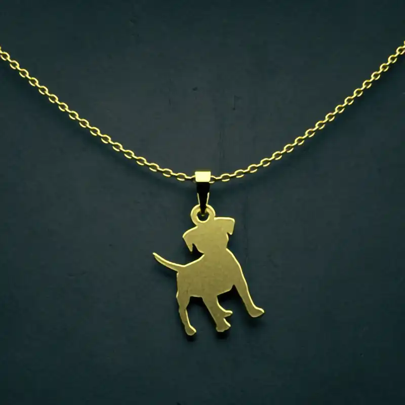 گردنبند طلا 18 عیار زنانه مدوپد مدل سگ کد J3-1-1032