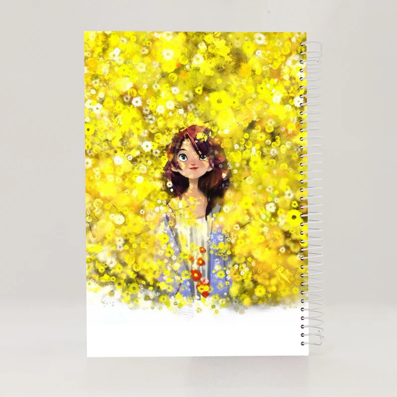 دفتر خاطرات 100 برگ طرح دخترانه گلها کد ROS-111
