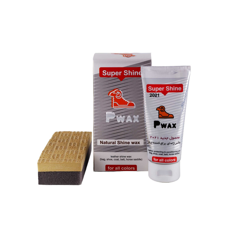واکس براق کننده کفش پی واکس مدل pwax 2 به همراه اسفنج