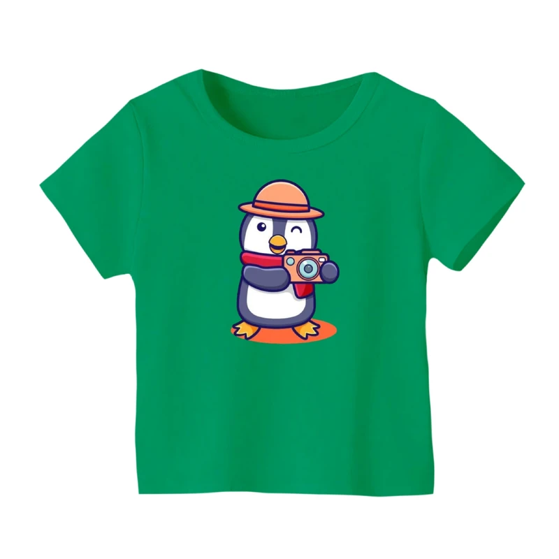 تی شرت آستین کوتاه بچگانه مدل پنگوئن کد ۲