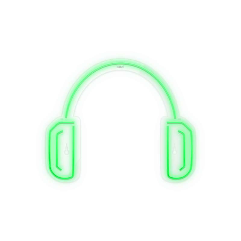 چراغ دیواری نئون دیزاین طرح Headphone_GR