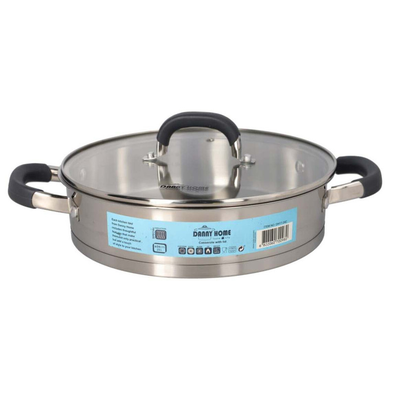 سرویس تابه 2 پارچه دنی هوم مدل استیل کد DH17-22C-DH17-20