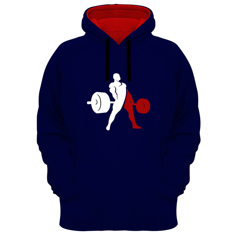 هودی مردانه مدل وزنه بردار کدZF65 رنگ سرمه ای