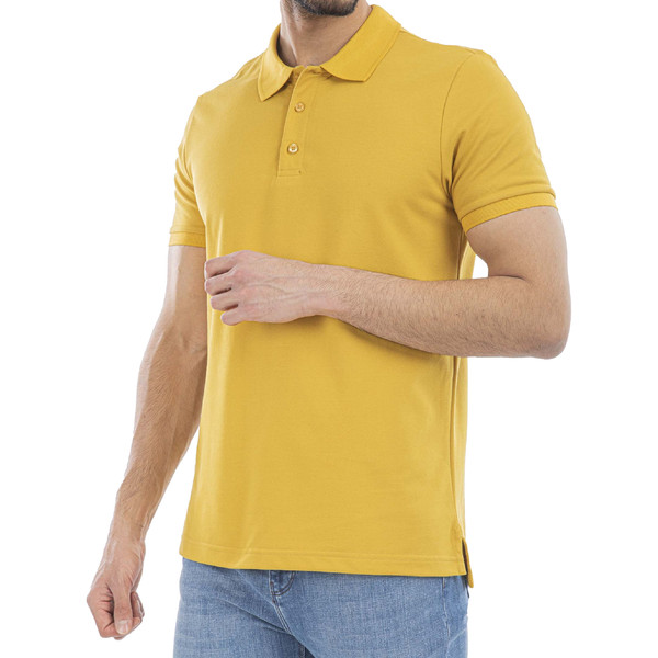 پولوشرت آستین کوتاه مردانه جوتی جینز مدل بیسیک کد 1551532 رنگ خردلی