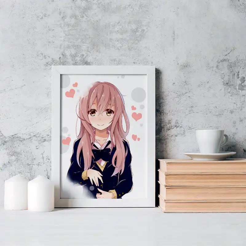 تابلو خندالو مدل شوکو نیشیمیا انیمه سایلنت ویس کد 15784