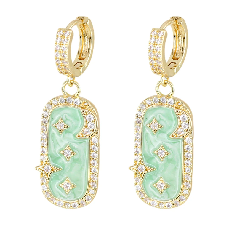 گوشواره آویز زنانه زودیکا مدل ماه و ستاره کد AAC1484